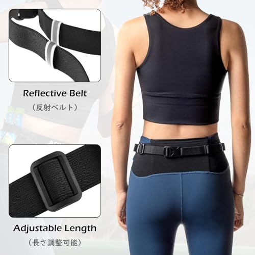 Running Bib Holder Race Belt for Triathlon & Marathon - Black