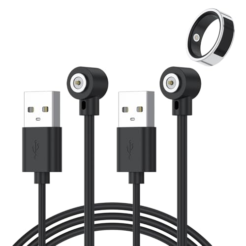 Smart Ring Charger Cable - 2 Pack Magnetic Charging Cord