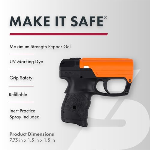 SABRE Aim and Fire Pepper Gel with 15-Foot Range, Police-Strength Self-Defense Spray