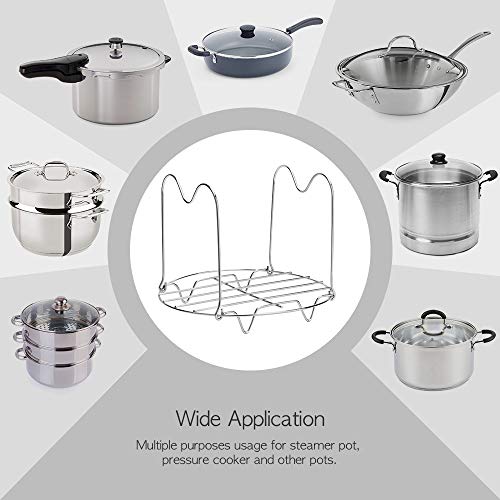 6-Inch Steamer Rack Trivet with Handles for Instant Pot