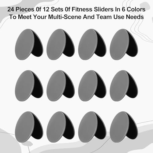 24-Piece Core Sliders Set - Dual-Sided Workout Discs for Home & Gym
