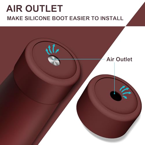 Silicone Boot Sleeve for Owala FreeSip Sway Bottles - Black Cherry, 2 PCS