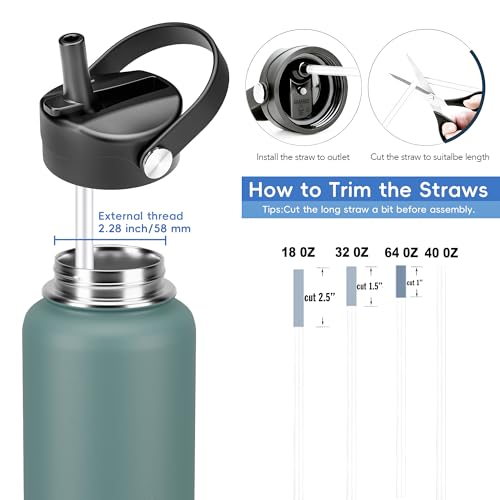 Straw Lid for Hydro Flask Wide Mouth, Lids with Hydroflask 12 16 18