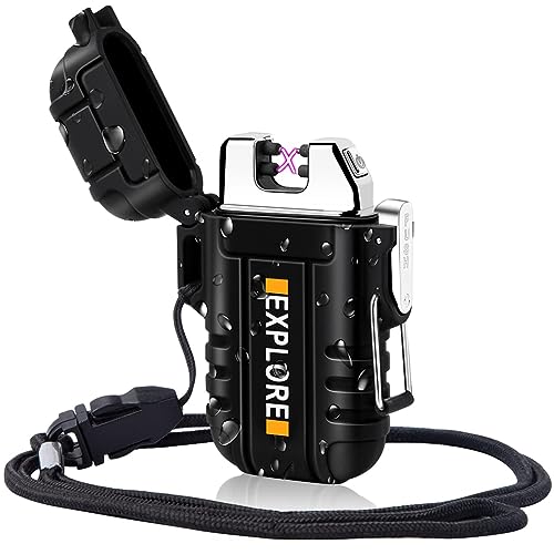 Electric Lighter Rechargeable Dual Arc Plasma Waterproof Matches