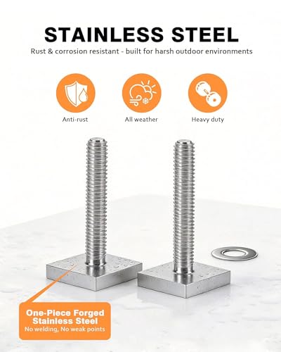 T Slot Bolts for Roof Rack Cross Bars - M6x35mm, 6 Count