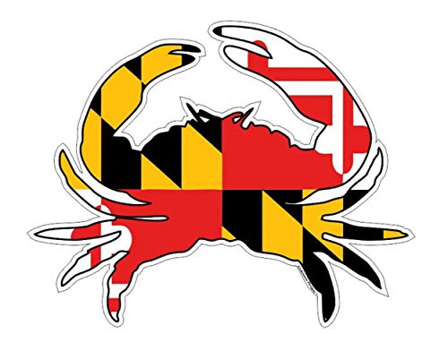 Maryland Crab Decal Stickers - 3 Pack, 6" x 5"