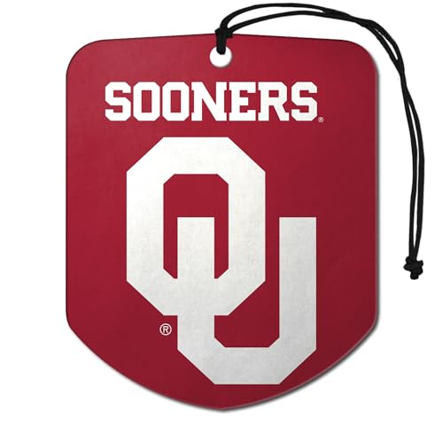 NCAA Oklahoma Sooners Car Air Freshener - Black Ice Scent, 2 Pack