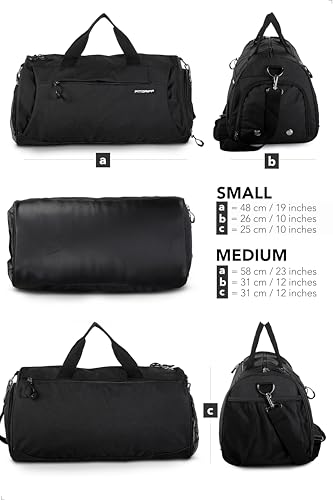 Gym Bag with Shoe & Wet Compartment - Duffle Bag for Travel & Fitness