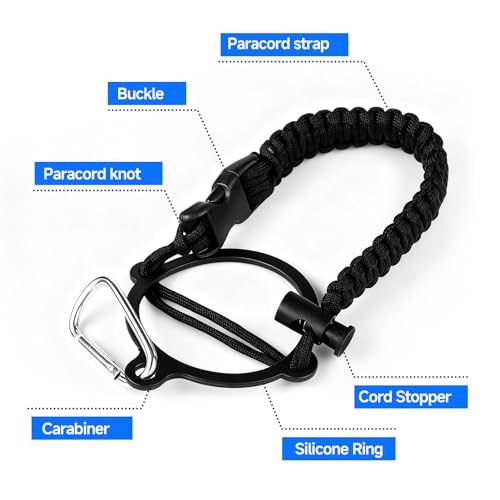 Paracord Water Bottle Handle with Carabiner - Durable & Lightweight