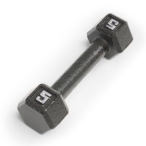 Marcy 5lb Cast Iron Hex Dumbbell - Space-Saving Home Workout Equipment