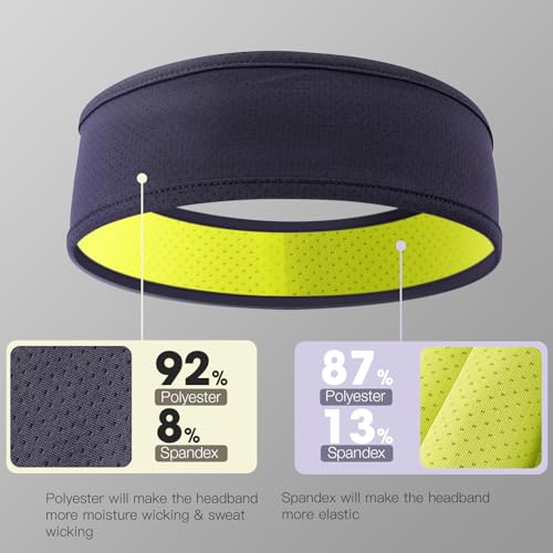 Men's Sweatbands 3-Pack - Dark Gray/Yellow, Gray/Black, Black