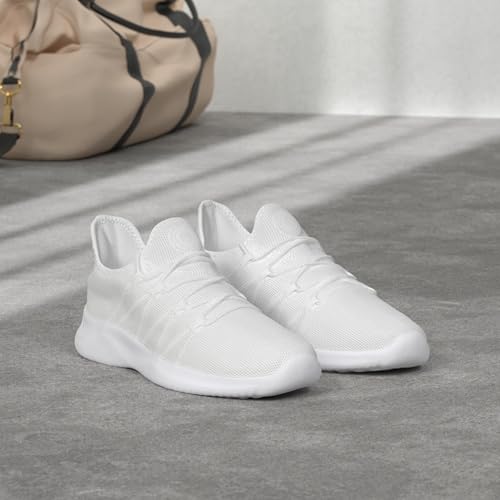 Feethit Women's Slip-On Tennis Sneakers All White - Running Shoes