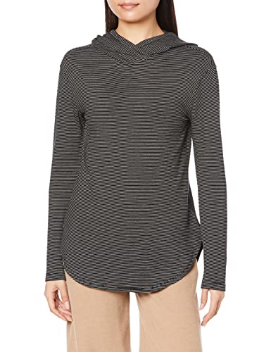 Women's Supersoft Terry Hoodie - Black/White Stripe, X-Small