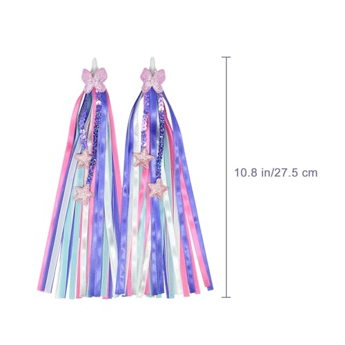 Kids Bike Streamers - Purple Handlebar Ribbons Tassels