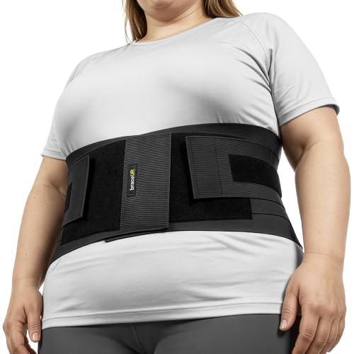 BraceUP Plus Size Back Brace 3XL Lower Lumbar Support 52–62 in