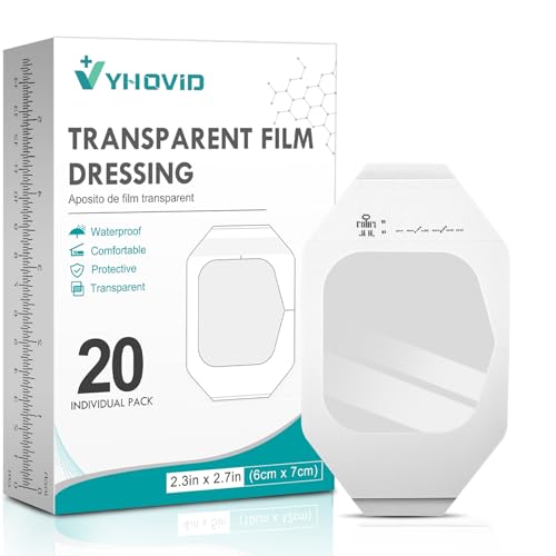 Transparent Waterproof Film Dressing - 2.375" x 2.75" Adhesive Bandages (20 Pk)