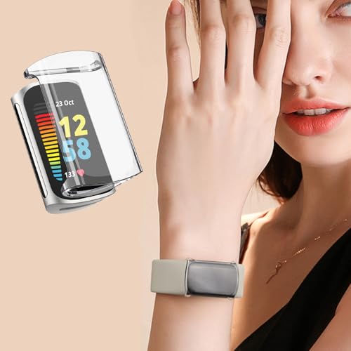 TPU Case for Fitbit Charge 5/6 - 4 Pack Screen Protector (Clear)