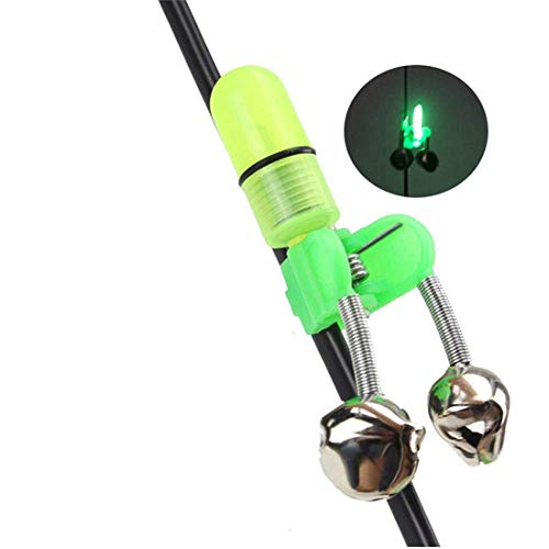 Fishing Bell and Night Light Kit, 20 Pcs Fish Bite Bait Alarm with