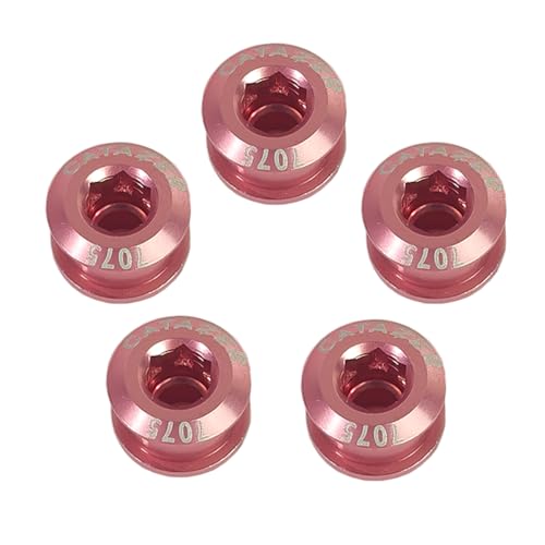 7075 Aluminum Alloy Chainring Bolts - Light Pink / Double