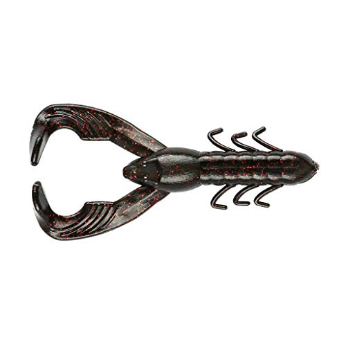 3.5-inch Crawfish Soft Bait for Fishing - Black Neon, 8-Pack