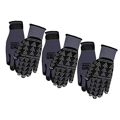 Advanced Max Grip 3 Pack Gloves, Gray