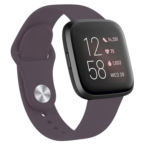 Silicone Bands for Fitbit Versa 2 - Dark Cherry Replacement Strap