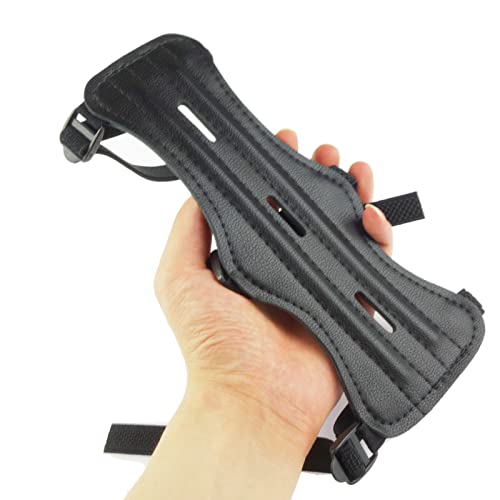 Adjustable Archery Arm Guards - 2 Pack Leather Forearm Protectors