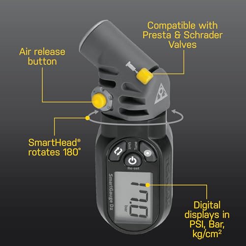 Digital Tire Pressure Gauge - Presta & Schrader Compatible, 250 PSI