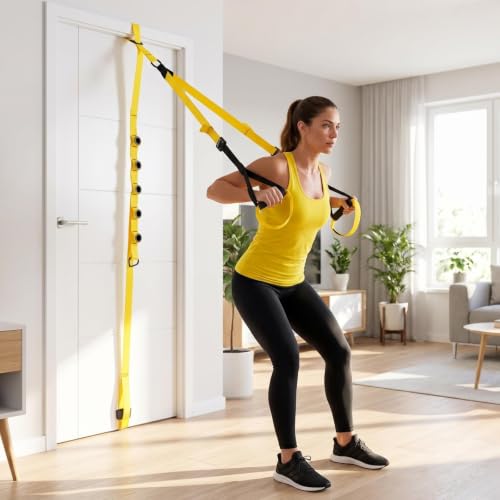 Full Body Suspension Training Kit with Adjustable Door Anchor