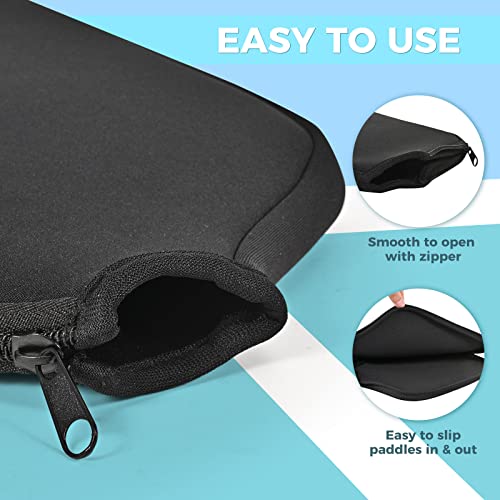 Pickleball Paddle Cover | Case Sleeve Universal Fit Black