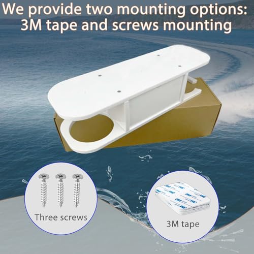 Marine Cup Holder with Storage - Reinforced Stainless Steel Core, 2-Drink Boat Console Organizer