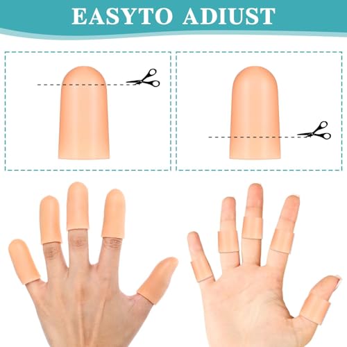 8-Pack Silicone Finger Cots - Protective Finger Sleeves