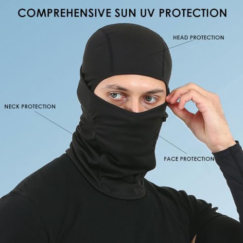 UV Protection Balaclava Ski Mask - Breathable Motorcycle Face Mask - White