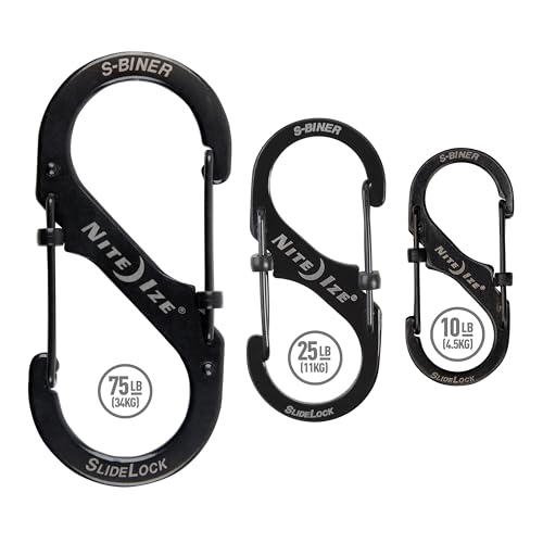 S-Biner SlideLock Stainless Steel Clip - Lockable Dual Design - Stainless