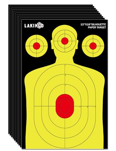 High-Visibility Shooting Targets - 12x18 Inch Yellow - 10pcs Triple Target