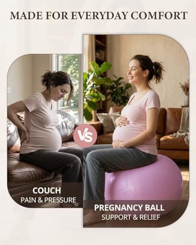 Pregnancy Ball for Daily Comfort & Labor - Lavender, L (23-26IN)