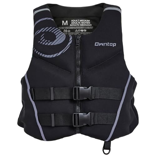 Neoprene Swim Vest for Adults - Grey, Large | Breathable & Adjustable