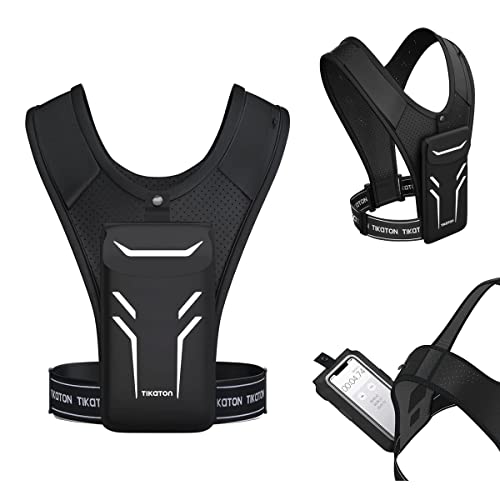 Tikaton Running Vest with Adjustable Waistband & Smart Materials - Black