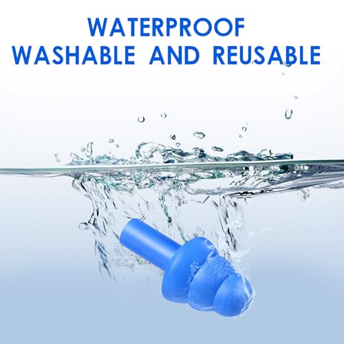 240Pairs Silicone Ear Plugs Earplugs for Sleeping Noise Cancelling,for Sleeping Noise Swimming Hearing Protection Earplugs Shooting Construction Hunting Music Concerts(Color Mixing,reusable)