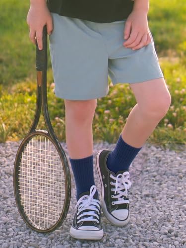 Kids Crew Socks Combed Cotton School Unisex for Boys Girls 5 Pairs