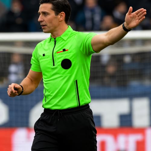 Soccer Referee Kit - Pro Jersey, Shorts, Socks & Whistle - Green, X-Large