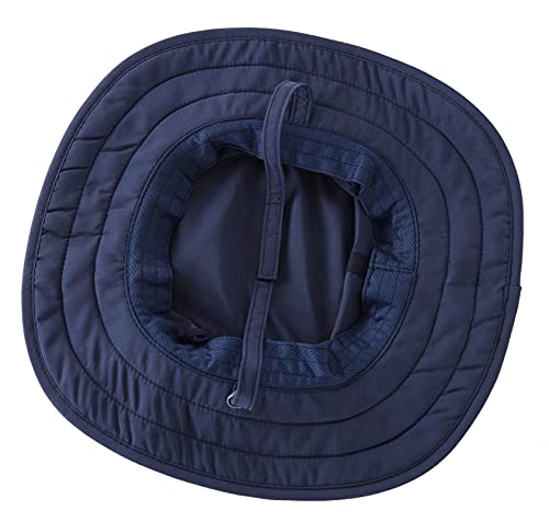 Kids Sun Hat - Wide Brim Bucket Hat with UPF 50+ Protection - Navy (2-6 Years)