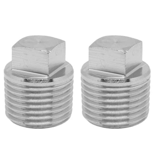 304 Stainless Steel 1/2" NPT Boat Drain Plug - Silver 2pcs