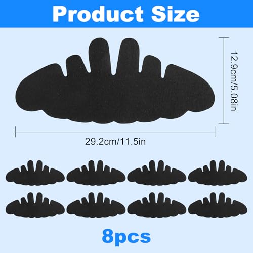 8-Piece Baseball Cap Insert Set - Flexible Hat Shaper & Sweat Liner