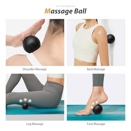 5-in-1 Deep Tissue Foam Roller Set for Muscle Relief & Recovery