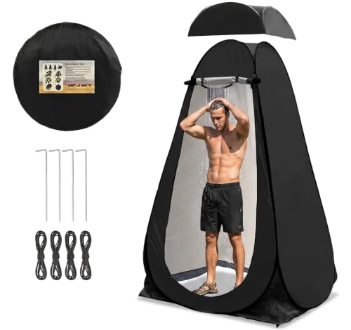RUIGdye Extra-Tall Waterproof Portable Privacy Shower Tent for Camping & Outdoor Use