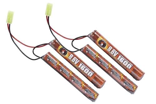 9.6V 1600mAh NiMH Airsoft Battery Pack - Compatible with AEG