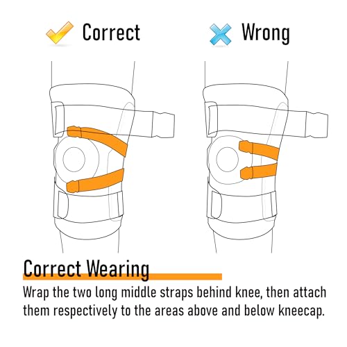 Comforband Adjustable Knee Brace with Dual Side Hinges - Black, L/XL - ACL, PCL, MCL Support, Meniscus Tear, Post-Surgery Recovery
