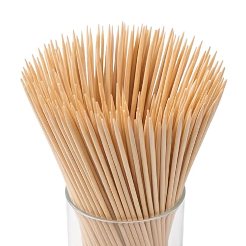 Natural Bamboo Skewers - 12 Inch, 100PCS for Grilling & BBQ