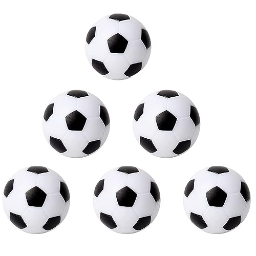Foosball Table Balls - 1.42 Inch Soccer Balls, 6PCS Black